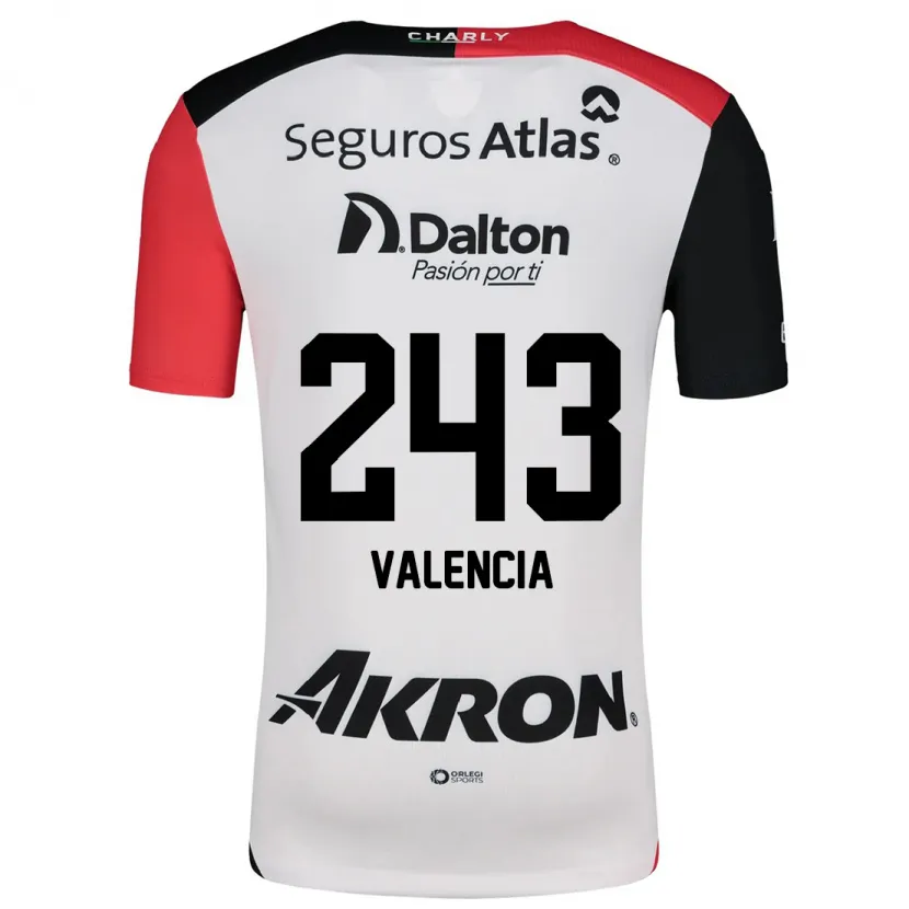 Danxen Dame Luis Valencia #243 Hvit Rød Svart Bortetrøye Drakt Trøye 2024/25 Skjorter T-Skjorte
