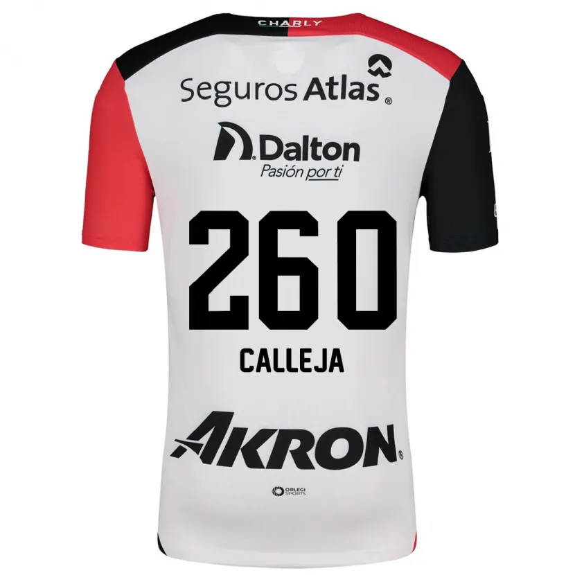 Danxen Dame Diego Calleja #260 Hvit Rød Svart Bortetrøye Drakt Trøye 2024/25 Skjorter T-Skjorte