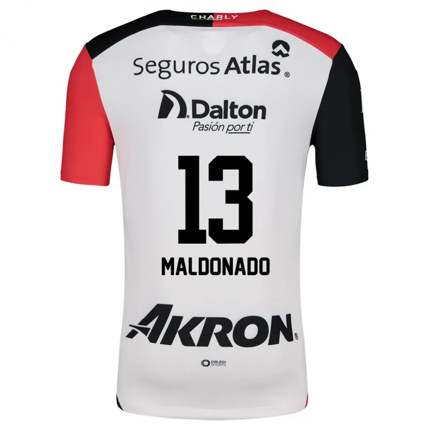 Danxen Dame Maritza Maldonado #13 Hvit Rød Svart Bortetrøye Drakt Trøye 2024/25 Skjorter T-Skjorte