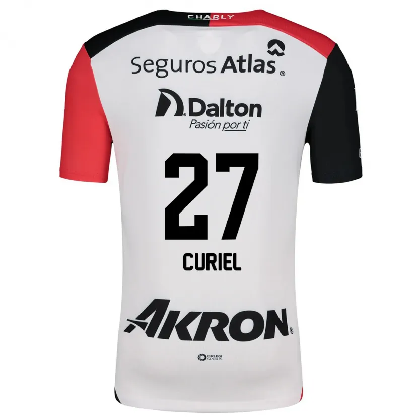 Danxen Dame Alexa Curiel #27 Hvit Rød Svart Bortetrøye Drakt Trøye 2024/25 Skjorter T-Skjorte