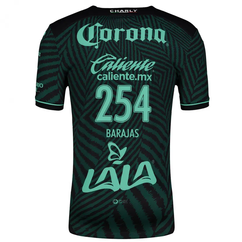Danxen Dame Sergio Barajas #254 Svart Grønn Bortetrøye Drakt Trøye 2024/25 Skjorter T-Skjorte