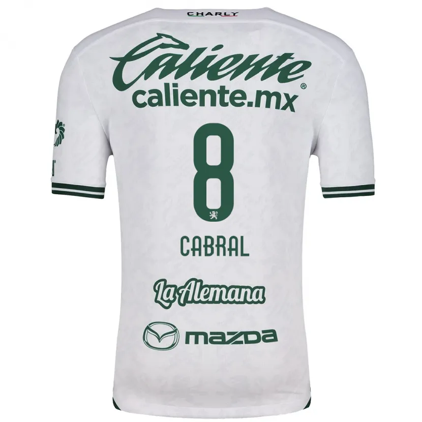 Danxen Dame Luciano Cabral #8 Hvit Grønn Bortetrøye Drakt Trøye 2024/25 Skjorter T-Skjorte