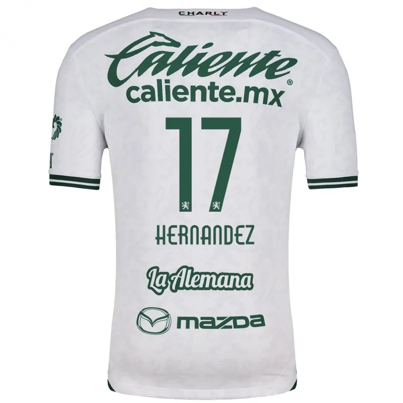 Danxen Dame Daniel Hernández #17 Hvit Grønn Bortetrøye Drakt Trøye 2024/25 Skjorter T-Skjorte
