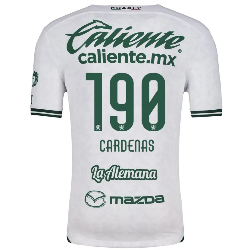 Danxen Dame Emilio Cárdenas #190 Hvit Grønn Bortetrøye Drakt Trøye 2024/25 Skjorter T-Skjorte