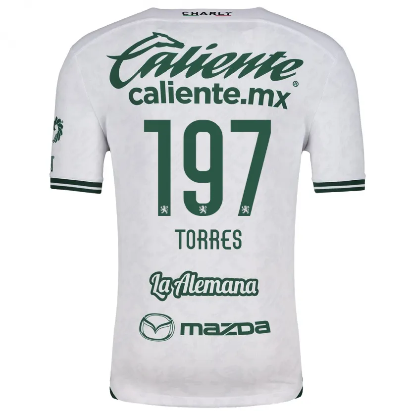 Danxen Dame Erick Torres #197 Hvit Grønn Bortetrøye Drakt Trøye 2024/25 Skjorter T-Skjorte