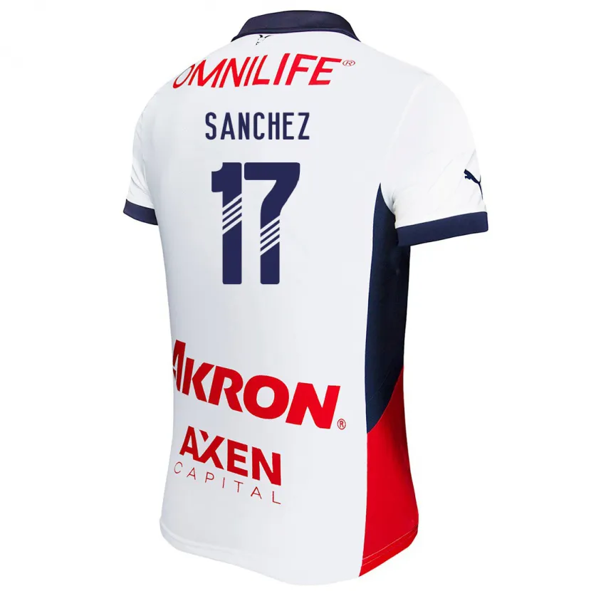 Danxen Dame Jesús Sánchez #17 Hvit Rød Blå Bortetrøye Drakt Trøye 2024/25 Skjorter T-Skjorte