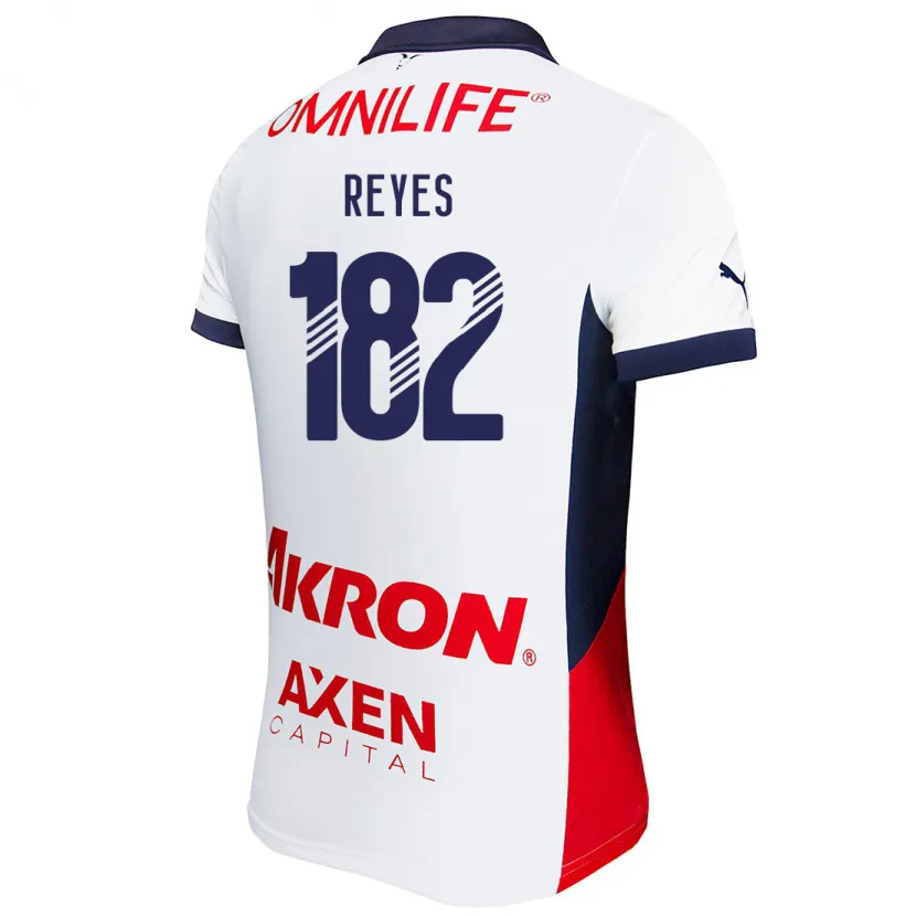Danxen Dame Mauricio Reyes #182 Hvit Rød Blå Bortetrøye Drakt Trøye 2024/25 Skjorter T-Skjorte