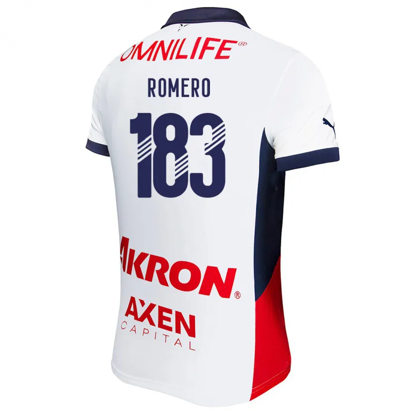 Danxen Dame Javen Romero #183 Hvit Rød Blå Bortetrøye Drakt Trøye 2024/25 Skjorter T-Skjorte