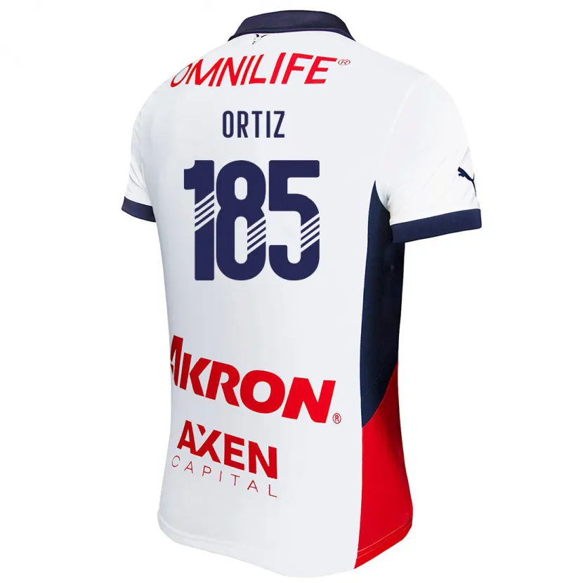 Danxen Dame Gibrán Ortiz #185 Hvit Rød Blå Bortetrøye Drakt Trøye 2024/25 Skjorter T-Skjorte