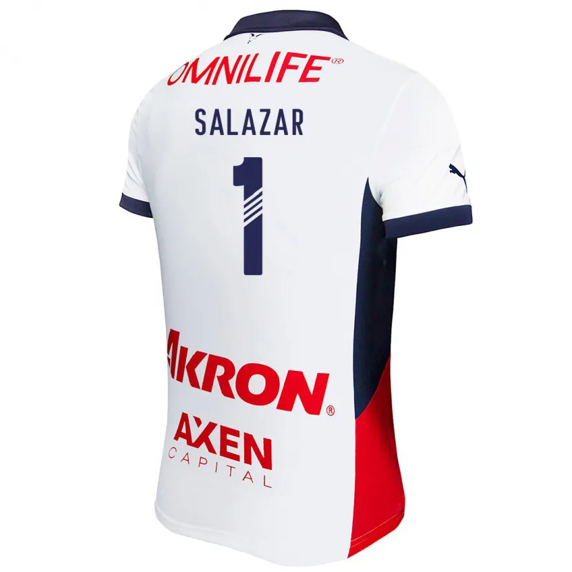 Danxen Dame Viridiana Salazar #1 Hvit Rød Blå Bortetrøye Drakt Trøye 2024/25 Skjorter T-Skjorte