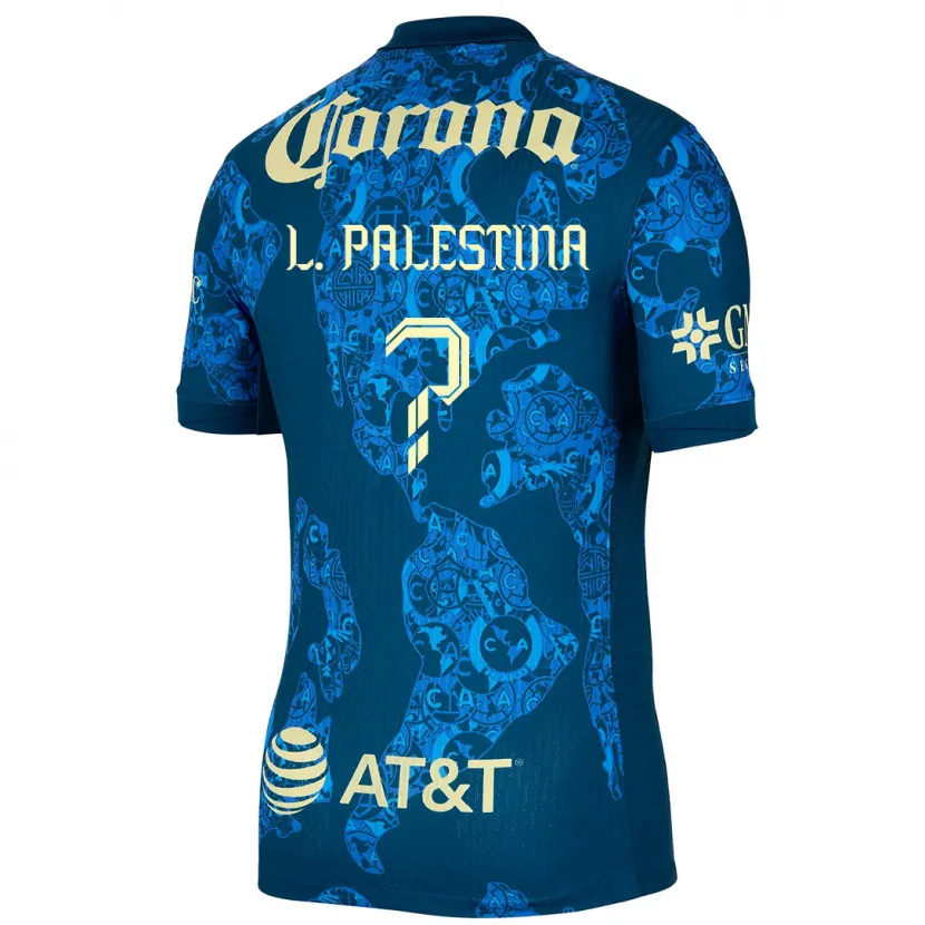 Danxen Dame Leonardo Palestina #0 Blå Gul Bortetrøye Drakt Trøye 2024/25 Skjorter T-Skjorte