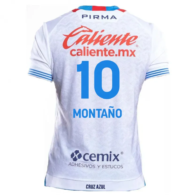 Danxen Barn Andrés Montaño #10 Hvit Blå Bortetrøye Drakt Trøye 2024/25 Skjorter T-Skjorte