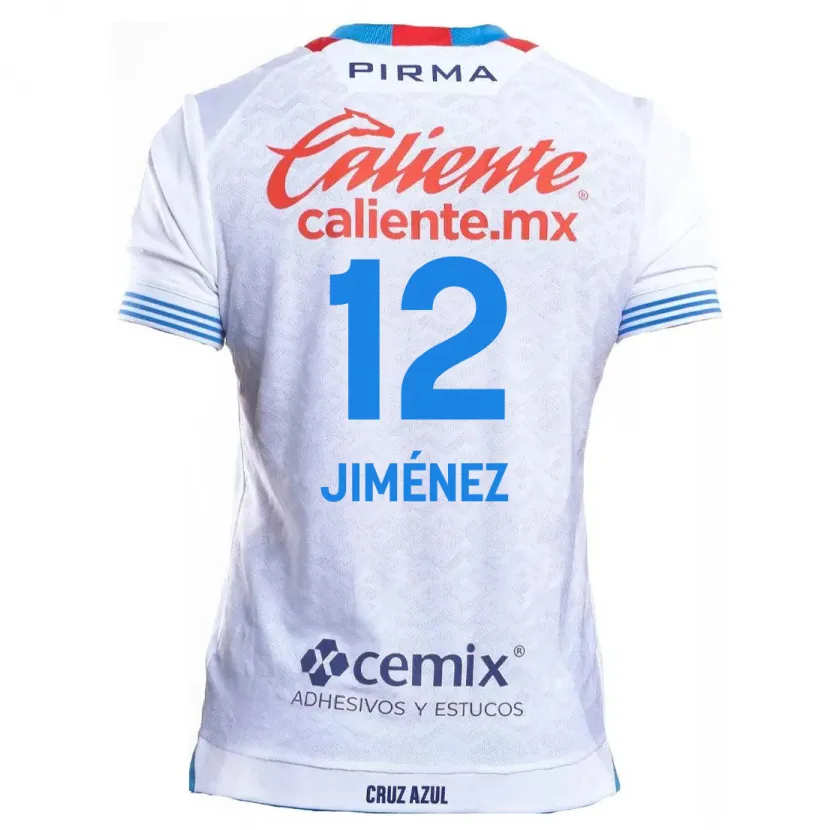 Danxen Barn Luis Jiménez #12 Hvit Blå Bortetrøye Drakt Trøye 2024/25 Skjorter T-Skjorte