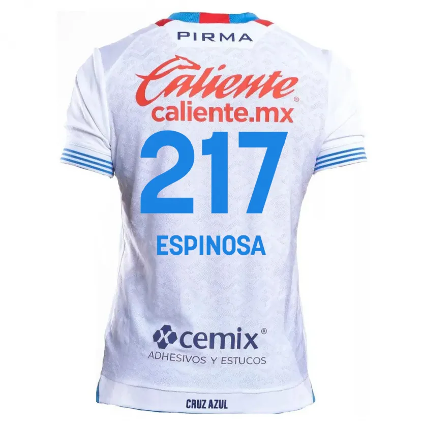 Danxen Barn Samuel Espinosa #217 Hvit Blå Bortetrøye Drakt Trøye 2024/25 Skjorter T-Skjorte
