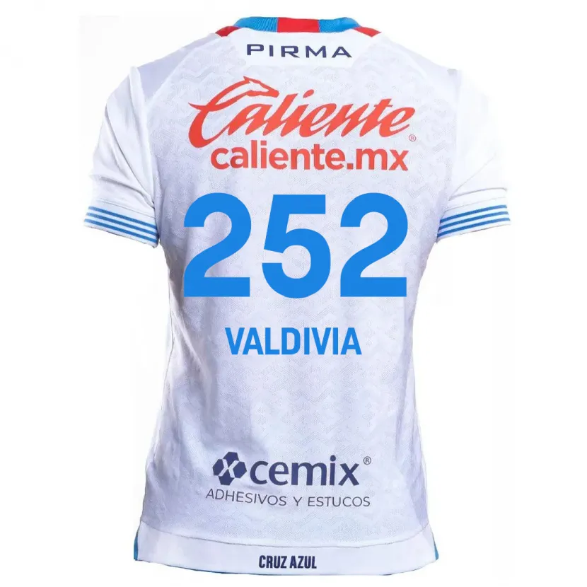 Danxen Barn Christian Valdivia #252 Hvit Blå Bortetrøye Drakt Trøye 2024/25 Skjorter T-Skjorte