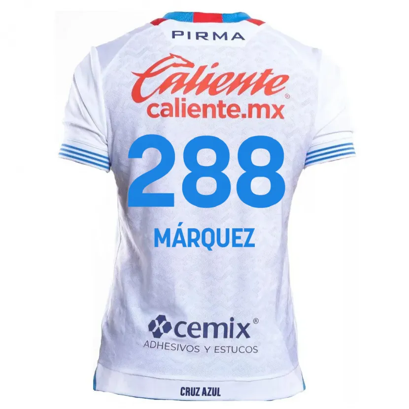 Danxen Barn Víctor Márquez #288 Hvit Blå Bortetrøye Drakt Trøye 2024/25 Skjorter T-Skjorte