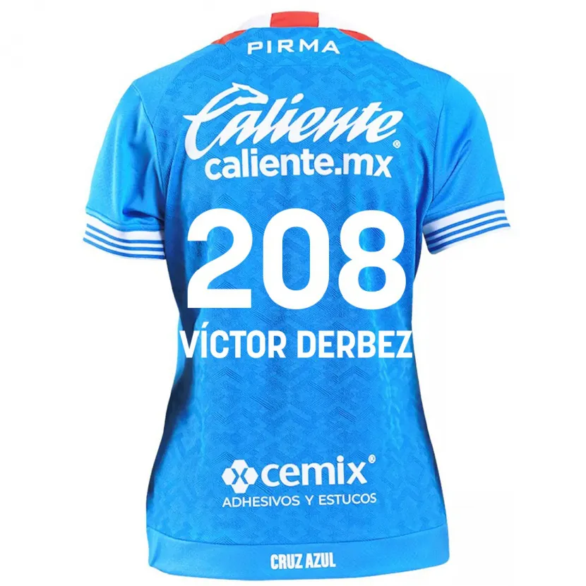 Danxen Mann Louis Víctor Derbez #208 Himmelblå Hjemmetrøye Drakt Trøye 2024/25 Skjorter T-Skjorte