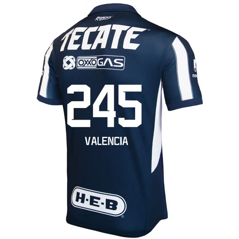 Danxen Mann Cristian Valencia #245 Blå Rød Hvit Hjemmetrøye Drakt Trøye 2024/25 Skjorter T-Skjorte