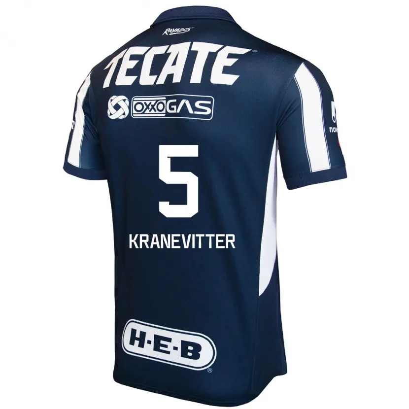 Danxen Mann Matias Kranevitter #5 Blå Rød Hvit Hjemmetrøye Drakt Trøye 2024/25 Skjorter T-Skjorte