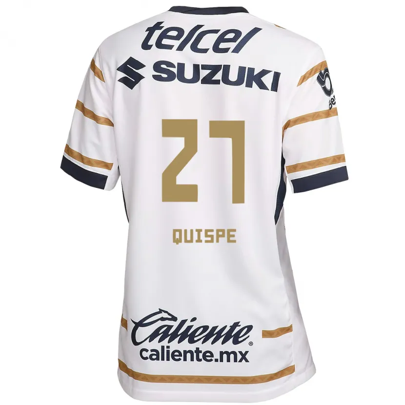 Danxen Mann Piero Quispe #27 Hvit Obsidian Hjemmetrøye Drakt Trøye 2024/25 Skjorter T-Skjorte