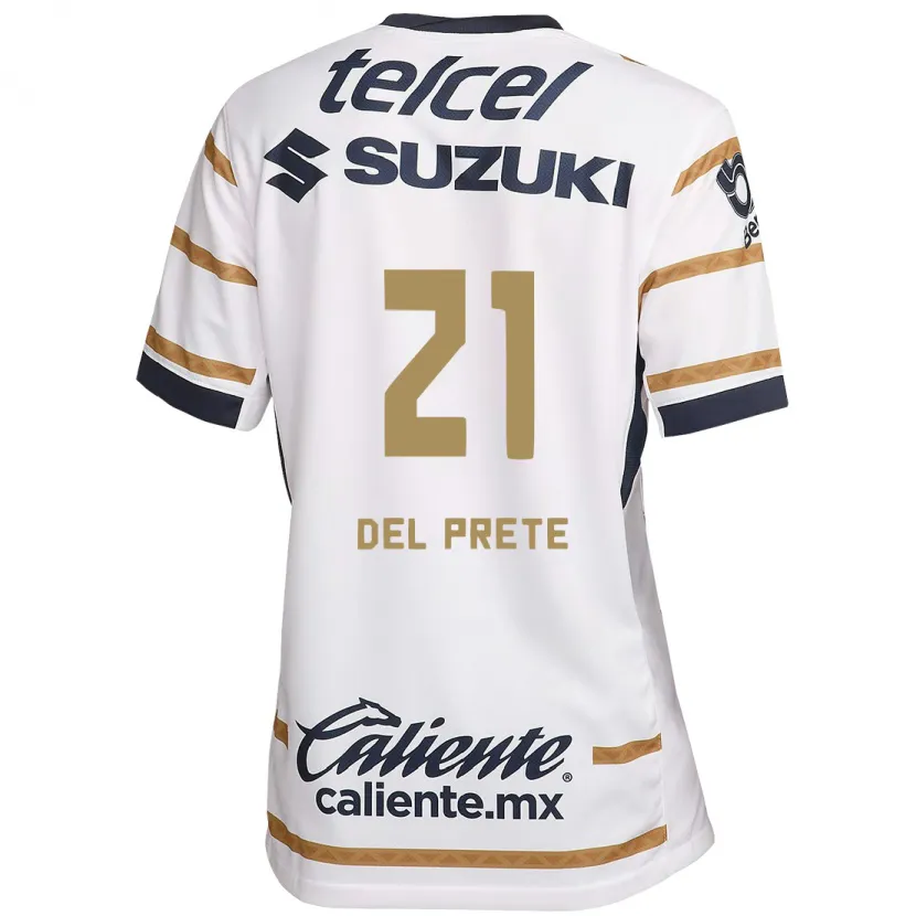 Danxen Mann Gustavo Del Prete #21 Hvit Obsidian Hjemmetrøye Drakt Trøye 2024/25 Skjorter T-Skjorte