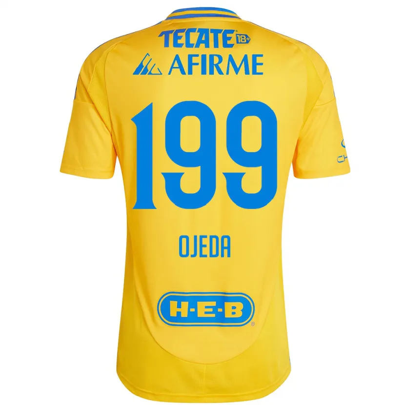 Danxen Mann Diego Ojeda #199 Gull Gul Hjemmetrøye Drakt Trøye 2024/25 Skjorter T-Skjorte