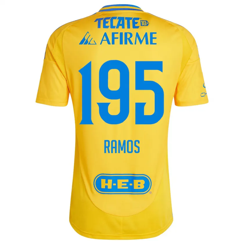Danxen Mann Rodrigo Ramos #195 Gull Gul Hjemmetrøye Drakt Trøye 2024/25 Skjorter T-Skjorte