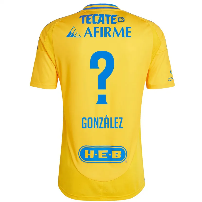 Danxen Mann Fernando González #0 Gull Gul Hjemmetrøye Drakt Trøye 2024/25 Skjorter T-Skjorte
