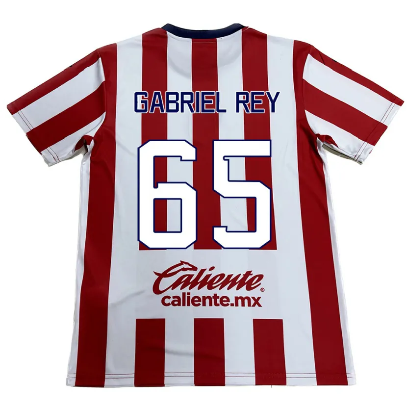 Danxen Mann Luis Gabriel Rey #65 Rød Hvit Hjemmetrøye Drakt Trøye 2024/25 Skjorter T-Skjorte