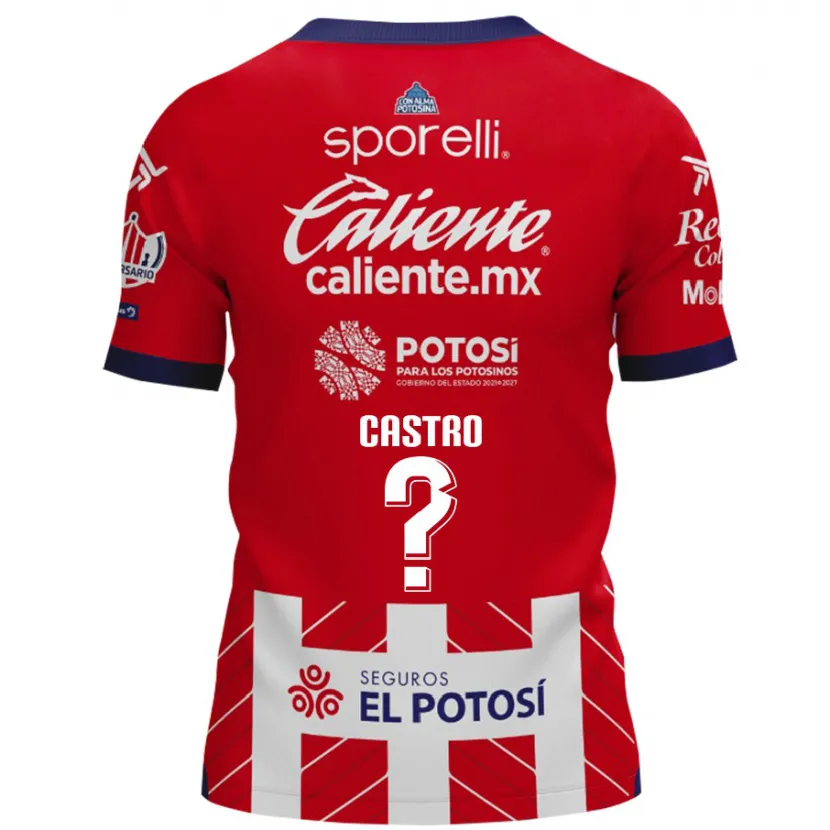 Danxen Mann Juan Castro #0 Rød Hvit Hjemmetrøye Drakt Trøye 2024/25 Skjorter T-Skjorte