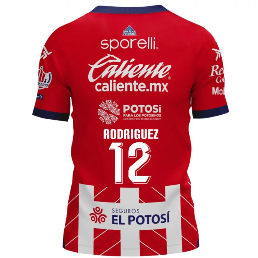 Danxen Mann David Rodríguez #12 Rød Hvit Hjemmetrøye Drakt Trøye 2024/25 Skjorter T-Skjorte