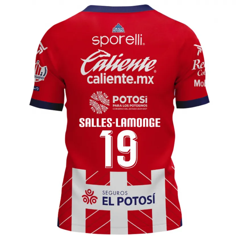 Danxen Mann Sébastien Salles-Lamonge #19 Rød Hvit Hjemmetrøye Drakt Trøye 2024/25 Skjorter T-Skjorte