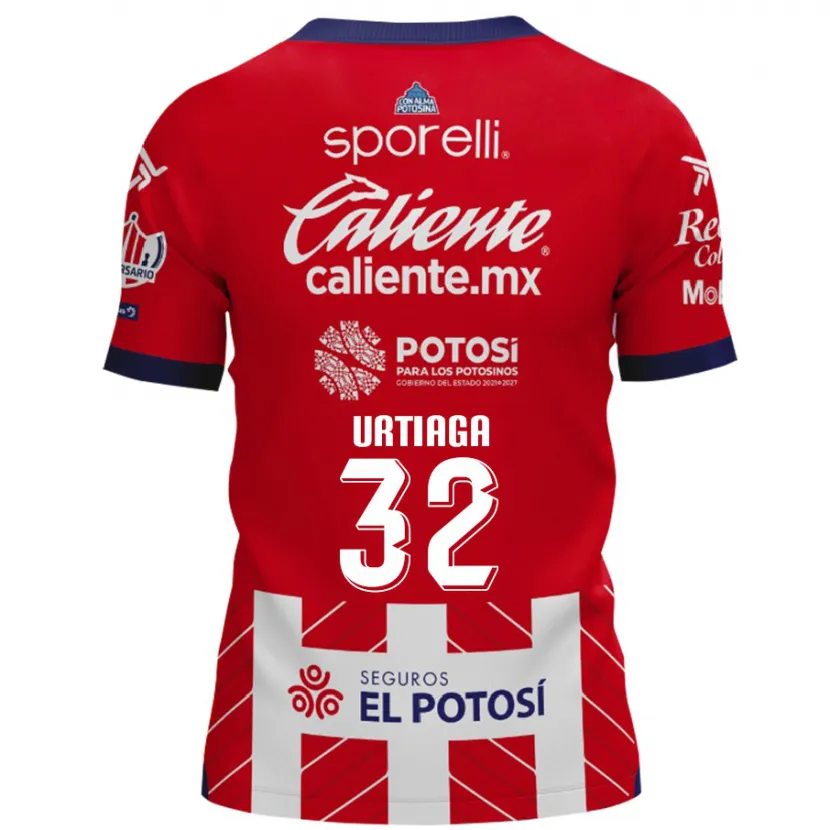 Danxen Mann Diego Urtiaga #32 Rød Hvit Hjemmetrøye Drakt Trøye 2024/25 Skjorter T-Skjorte