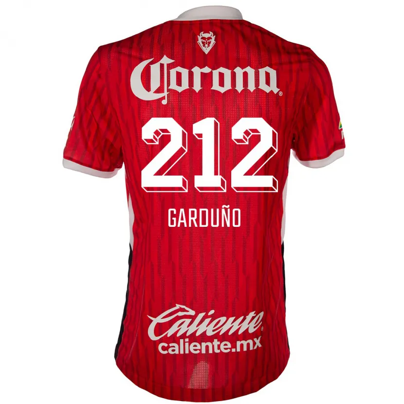 Danxen Mann Carlos Garduño #212 Rød Hvit Hjemmetrøye Drakt Trøye 2024/25 Skjorter T-Skjorte