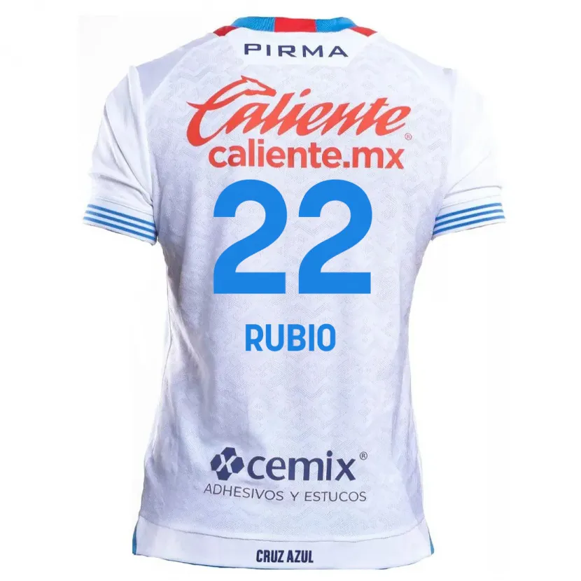 Danxen Mann Raymundo Rubio #22 Hvit Blå Bortetrøye Drakt Trøye 2024/25 Skjorter T-Skjorte