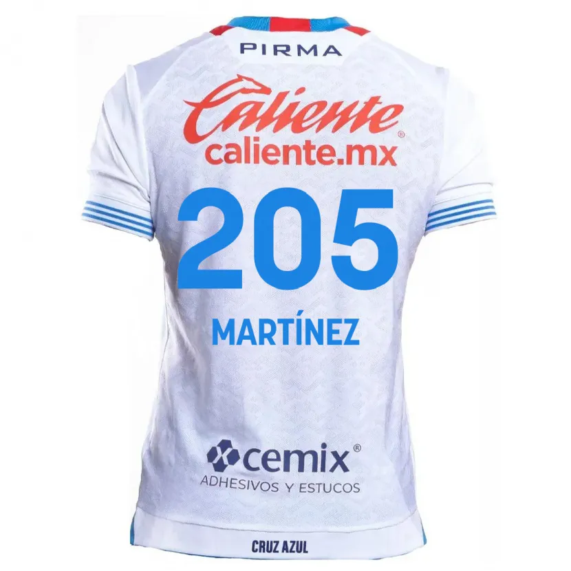 Danxen Mann César Martínez #205 Hvit Blå Bortetrøye Drakt Trøye 2024/25 Skjorter T-Skjorte