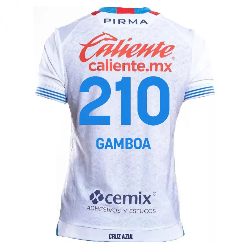 Danxen Mann Bryan Gamboa #210 Hvit Blå Bortetrøye Drakt Trøye 2024/25 Skjorter T-Skjorte