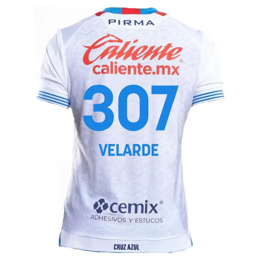 Danxen Mann Juan Velarde #307 Hvit Blå Bortetrøye Drakt Trøye 2024/25 Skjorter T-Skjorte