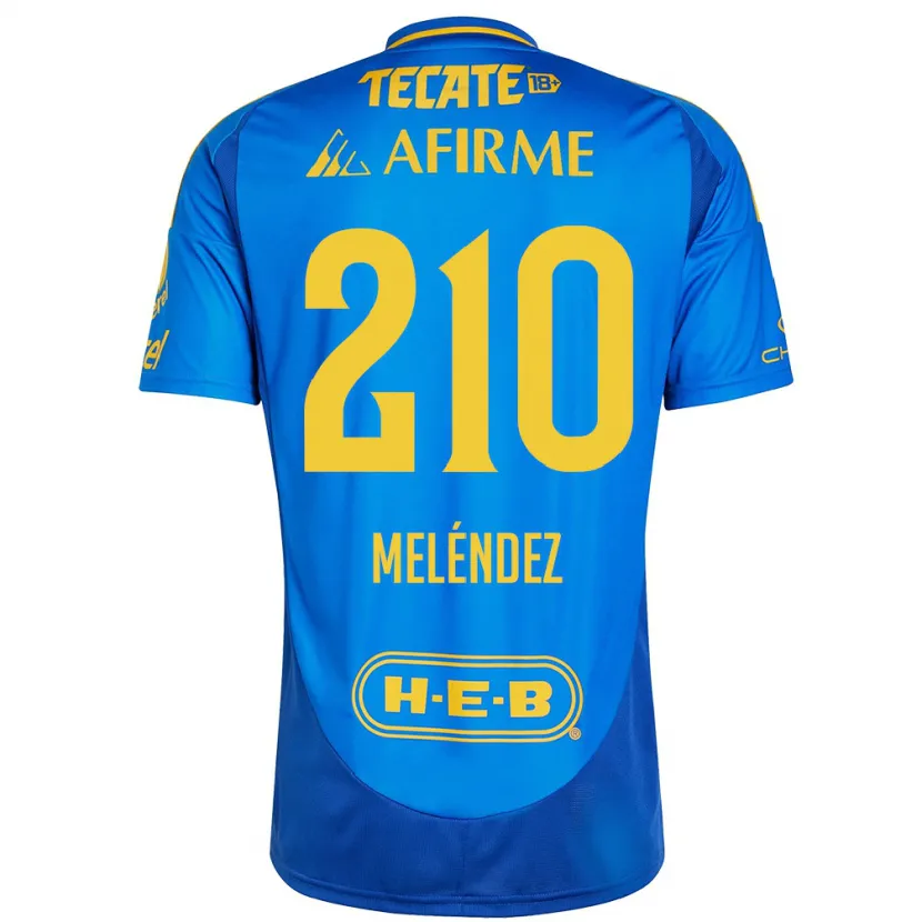 Danxen Mann Marcelo Meléndez #210 Blå Gul Bortetrøye Drakt Trøye 2024/25 Skjorter T-Skjorte
