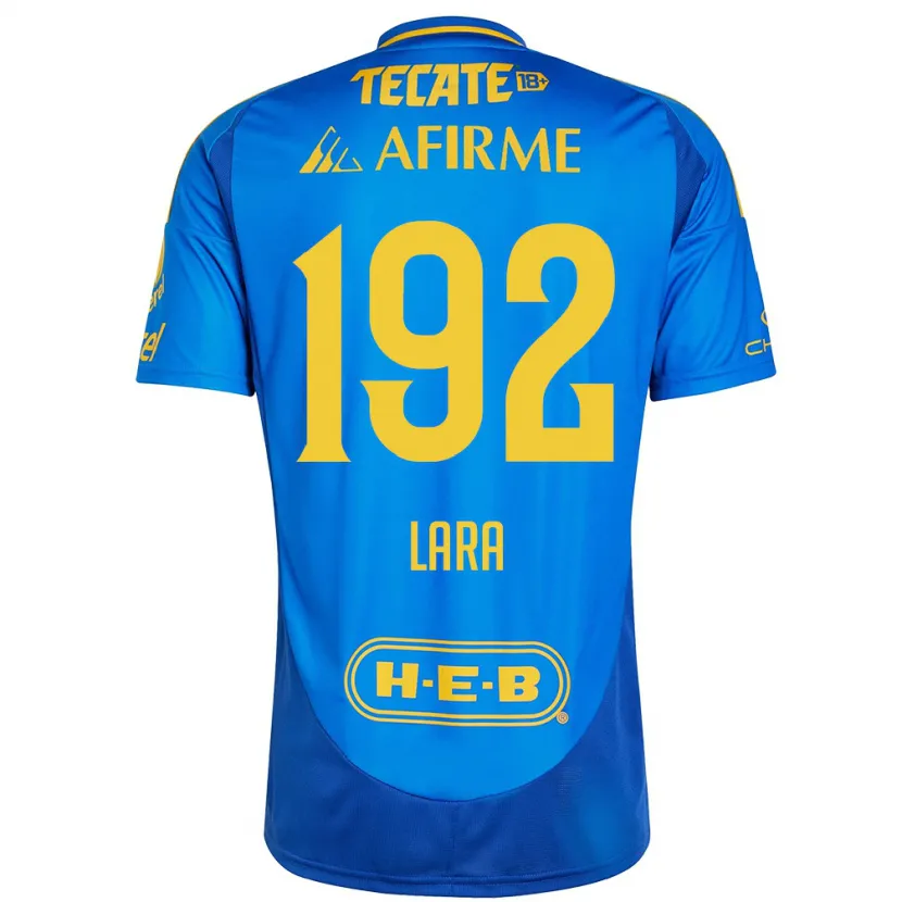 Danxen Mann Miguel Lara #192 Blå Gul Bortetrøye Drakt Trøye 2024/25 Skjorter T-Skjorte