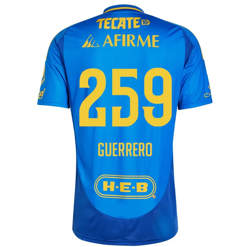 Danxen Mann Erick Guerrero #259 Blå Gul Bortetrøye Drakt Trøye 2024/25 Skjorter T-Skjorte