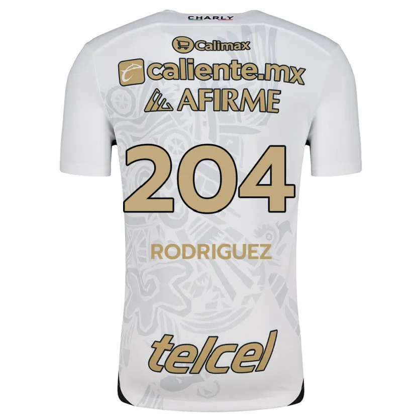 Danxen Mann Jesús Rodríguez #204 Hvit Svart Bortetrøye Drakt Trøye 2024/25 Skjorter T-Skjorte