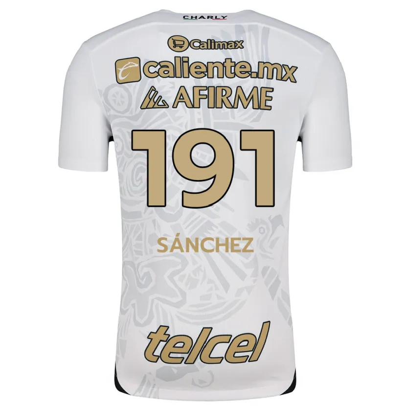 Danxen Mann Diego Sánchez #191 Hvit Svart Bortetrøye Drakt Trøye 2024/25 Skjorter T-Skjorte