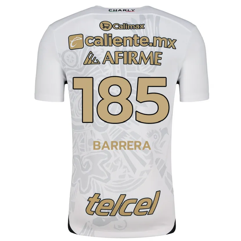 Danxen Mann Geonathan Barrera #185 Hvit Svart Bortetrøye Drakt Trøye 2024/25 Skjorter T-Skjorte