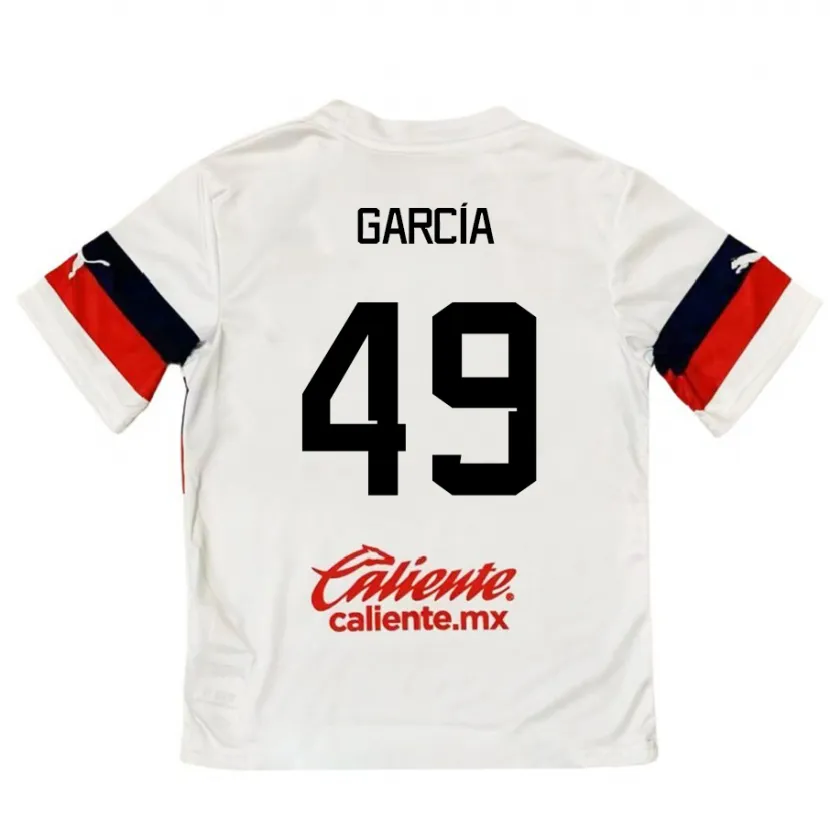 Danxen Mann Gilberto García #49 Hvit Rød Bortetrøye Drakt Trøye 2024/25 Skjorter T-Skjorte