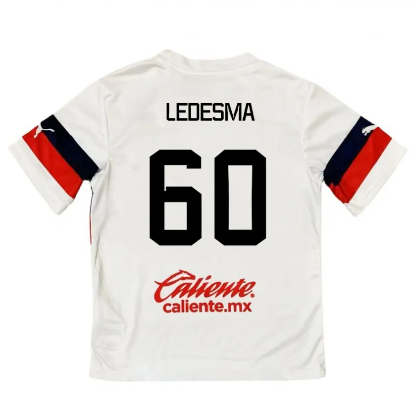 Danxen Mann Luis Ledesma #60 Hvit Rød Bortetrøye Drakt Trøye 2024/25 Skjorter T-Skjorte