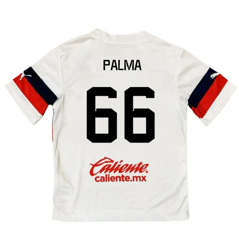 Danxen Mann Arturo Palma #66 Hvit Rød Bortetrøye Drakt Trøye 2024/25 Skjorter T-Skjorte