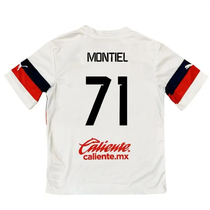 Danxen Mann Erick Montiel #71 Hvit Rød Bortetrøye Drakt Trøye 2024/25 Skjorter T-Skjorte