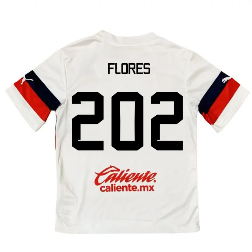 Danxen Mann Daniel Flores #202 Hvit Rød Bortetrøye Drakt Trøye 2024/25 Skjorter T-Skjorte