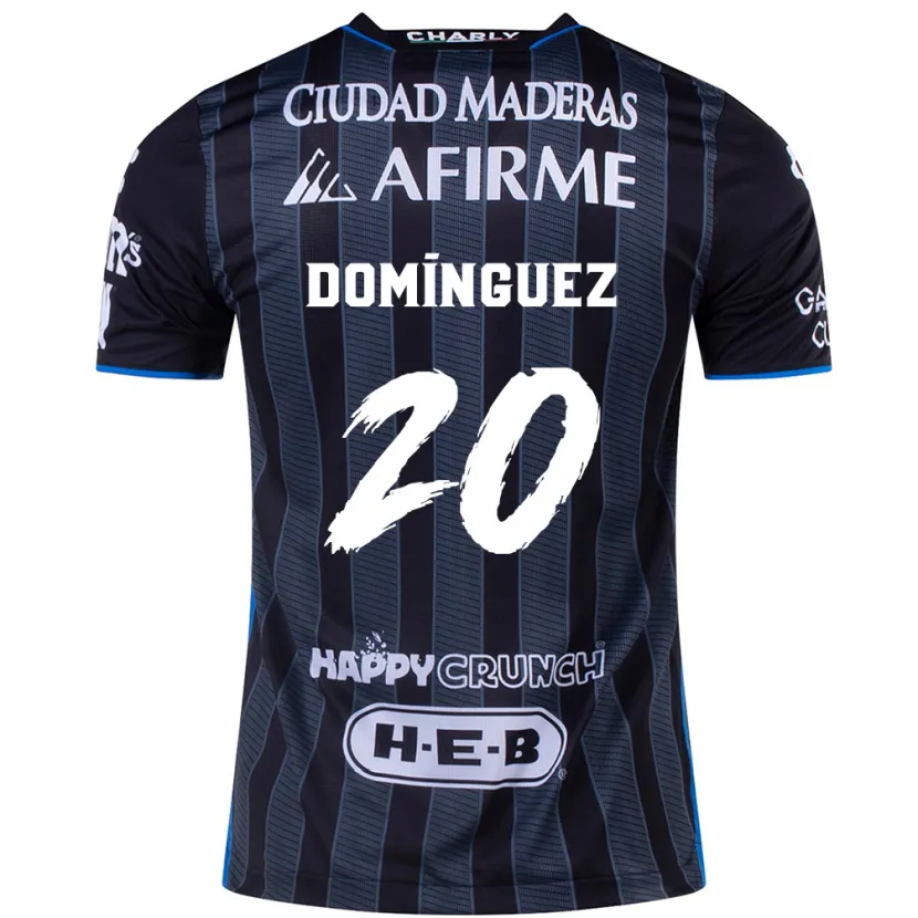 Danxen Mann Misael Domínguez #20 Hvit Svart Bortetrøye Drakt Trøye 2024/25 Skjorter T-Skjorte